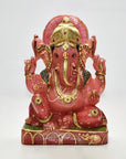Rose Quartz Crystal Ganesha Statue