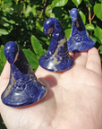 Sodalite Witch's Hat Carving