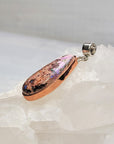 Natural Cantera Mexican Pink Purple Opal Sterling Silver & Copper Pendant - AAA Grade Opal
