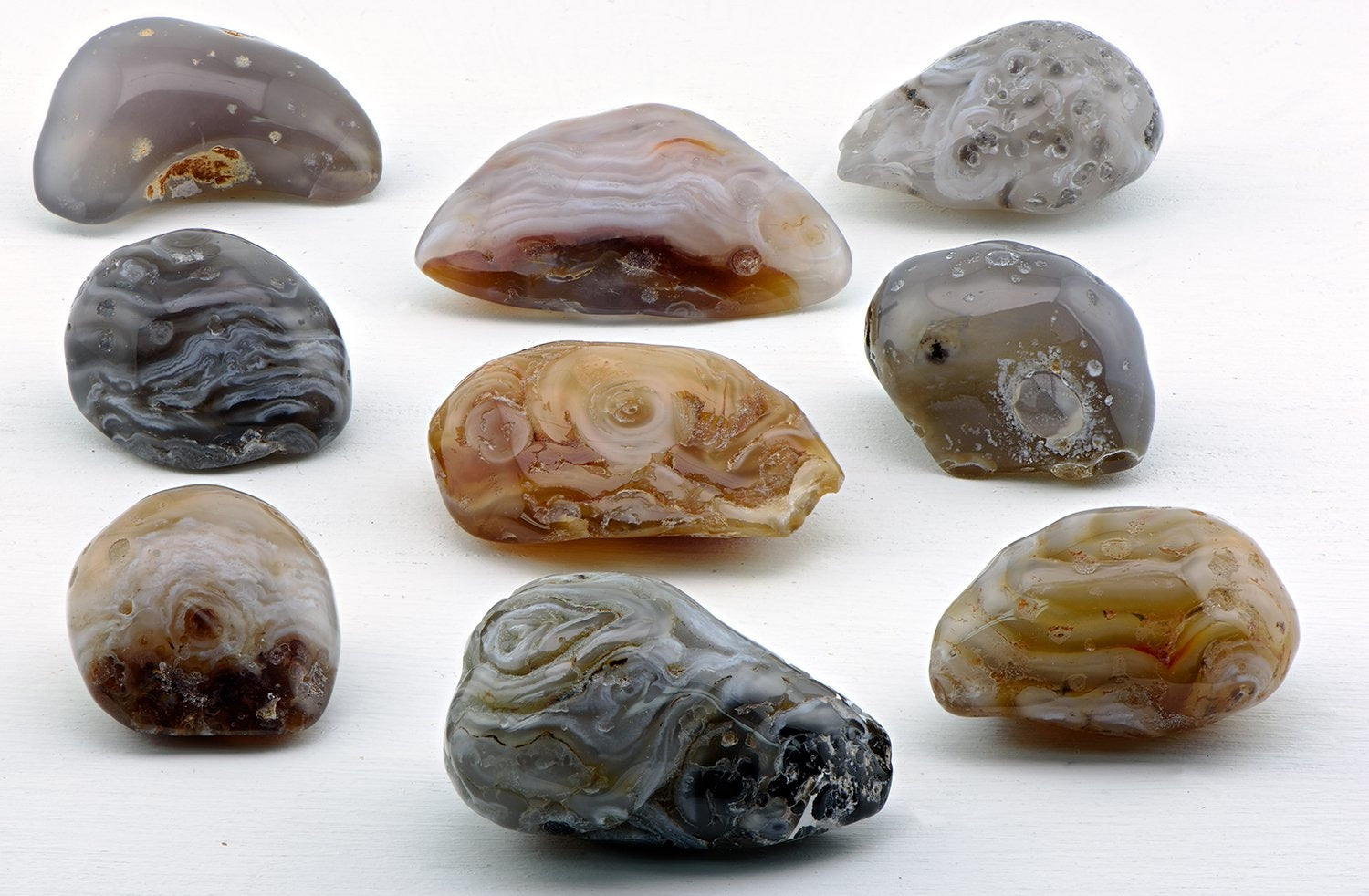 Agate Enhydro Natural Water Trapped in Stone Polished Gemstone