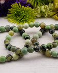 Chrysoprase Natural Gemstone 8mm Bead Bracelet