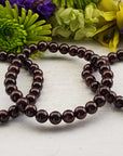 Garnet Natural Gemstone 5-6mm Bead Bracelet | Crystal Gemstone Shop.