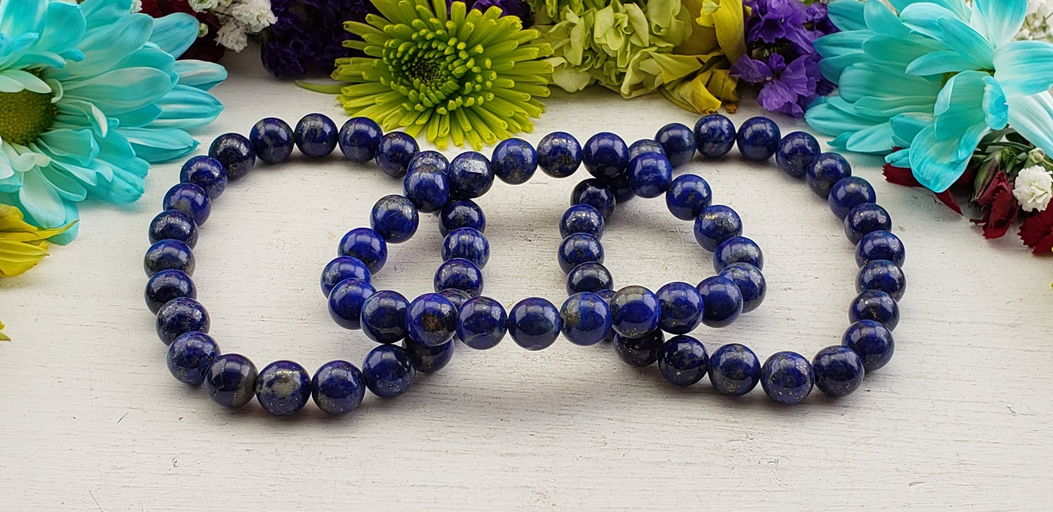 Stretch Bracelet | 8mm Beads (lapis) Small