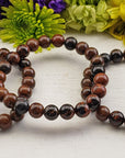 Mahogany Obsidian Natural Gemstone 8mm Bead Bracelet | Crystal Gemstone Shop.