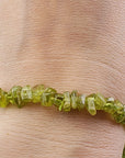 Peridot Natural Gemstone Chip Bracelet | Crystal Gemstone Shop.