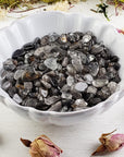 Black Tourmaline Rutilated Quartz Chips- 1 oz. Bag | Crystal Gemstone Shop.