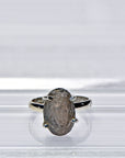 Colombianite Natural Gemstone Sterling Silver Ring - Tension Mounted
