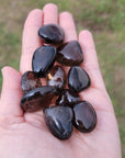 Dark Smoky Quartz Tumbled Gemstone - One Stone or Bulk Wholesale Lots