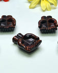 Red Tiger Eye Gemstone Offering Hands Carving