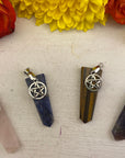 Polished Gemstone Point Pentacle Pentagram Talisman Pendant - Multiple Pendants