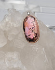 Natural Cantera Mexican Pink Opal Sterling Silver & Copper Pendant - AAA Grade Opal