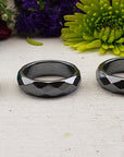Hematite Faceted Gemstone Ring for Negative Energy Removal | Crystal Gemstone Shop.