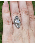Rainbow Moonstone Sterling Silver Ring - Aurelius