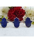 Lapis Lazuli Gemstone Sterling Silver Hand of Fatima Ring - Pacifica 2