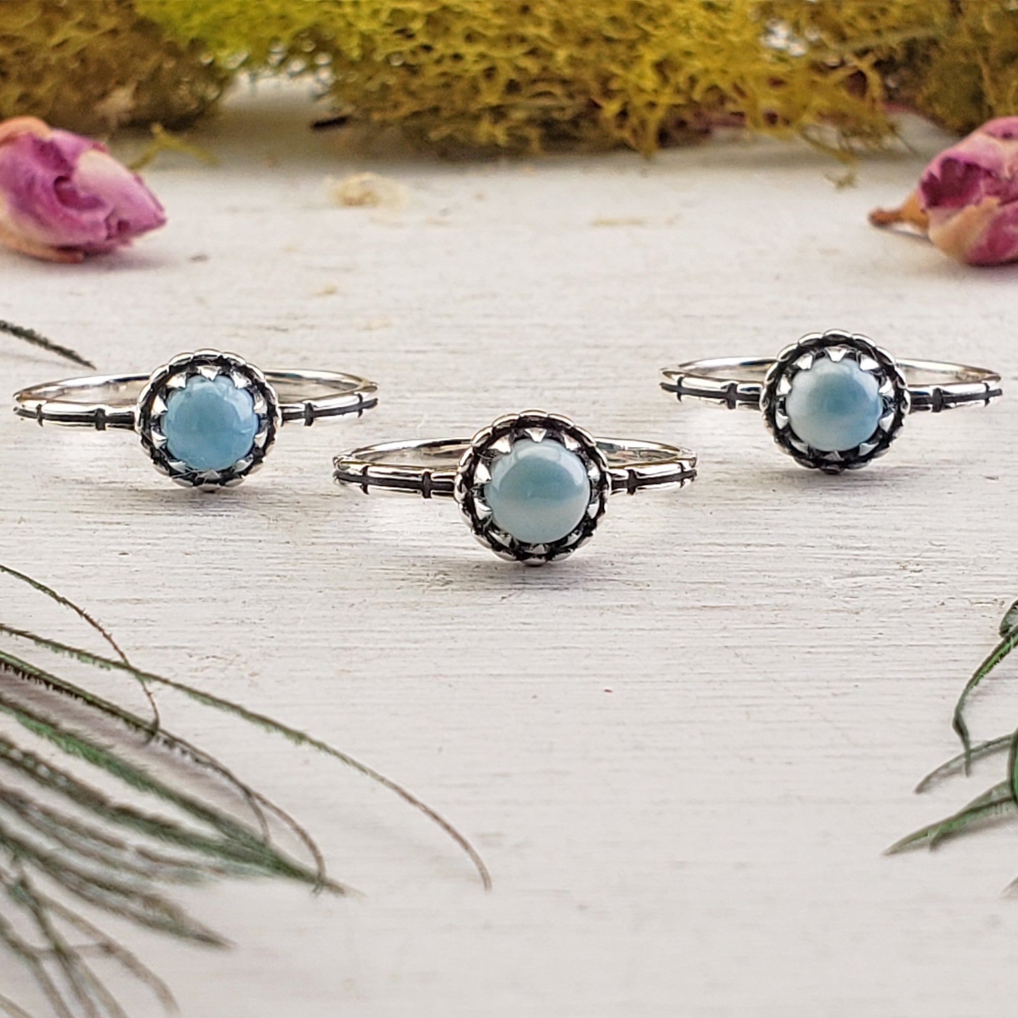 Larimar rings sterling on sale silver