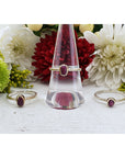 Ruby Gemstone Sterling Silver Ring - Petite Mini Jewelry - Reba 2