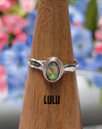 Australian Opal Sterling Silver Ring - Petite Stackable Rings 3
