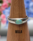 Australian Opal Sterling Silver Ring - Petite Stackable Rings 4