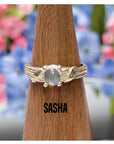 Australian Opal Sterling Silver Ring - Petite Stackable Rings 2