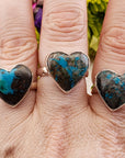 Chrysocolla Gemstone Sterling Silver Ring - Okan | Crystal Gemstone Shop.