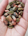 Mini Unakite Gemstone Tumbled Polished Stone - 1oz Bag | Crystal Gemstone Shop.