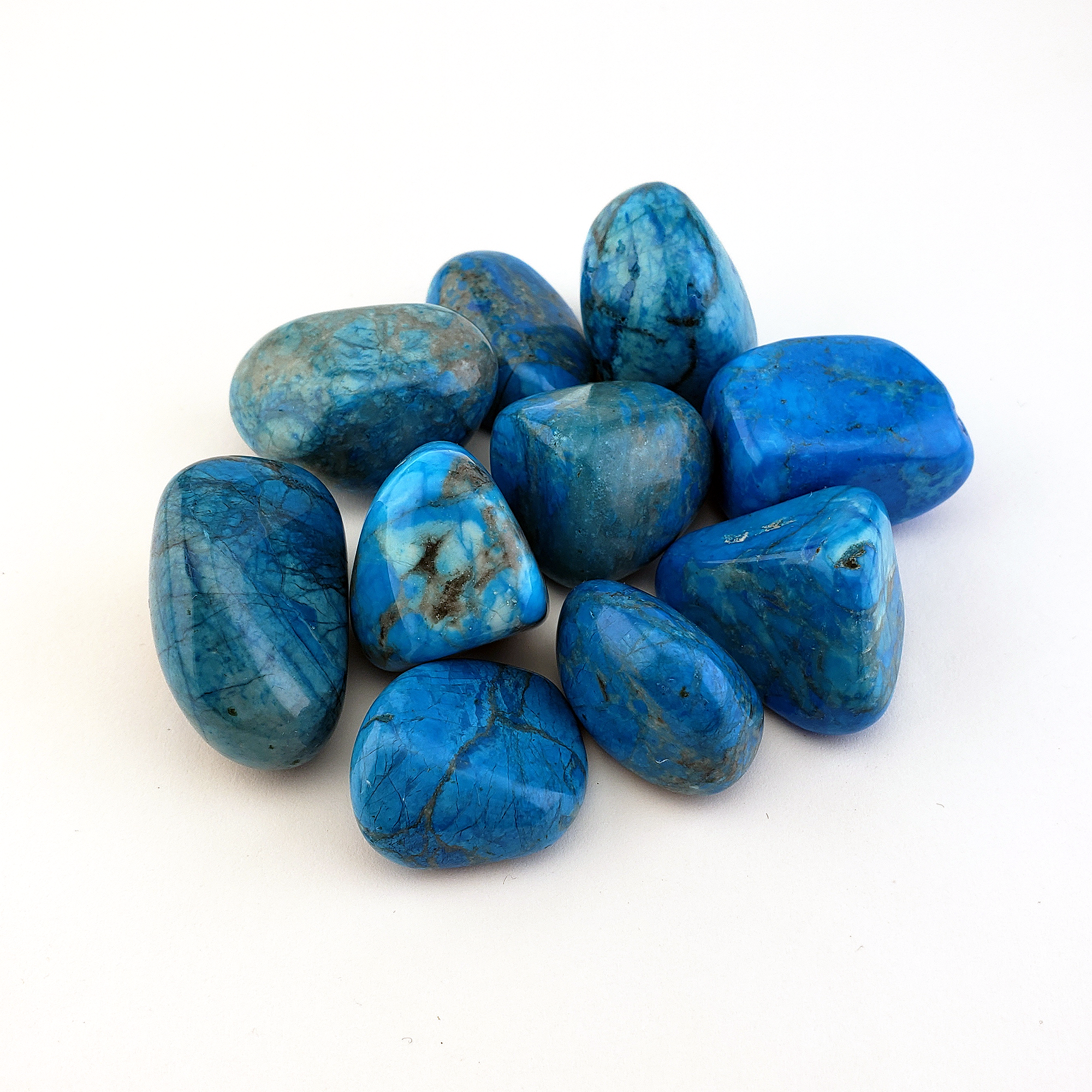 Turquenite Turquoise Blue Howlite Tumbled Stone