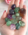Fluorite Crystal Natural Gemstone Tumbled Stone | High Quality - Handful of Gemmy Fluorite Tumbled Crystals
