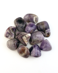 Dogtooth Amethyst Tumbled Crystal - Freeform One Stone - White Background