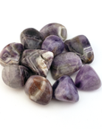 Dogtooth Amethyst Tumbled Crystal - Freeform One Stone - White Background 2