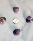 Dogtooth Amethyst Tumbled Crystal - Freeform One Stone - Size Comparison