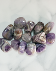 Dogtooth Amethyst Tumbled Crystal - Freeform One Stone - On Tile 2