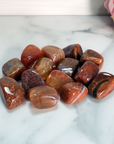Fire Agate Natural Tumbled Crystal - One Stone - On Tile 2