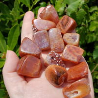 Fire Agate Natural Tumbled Crystal - One Stone - Direct Sunlight