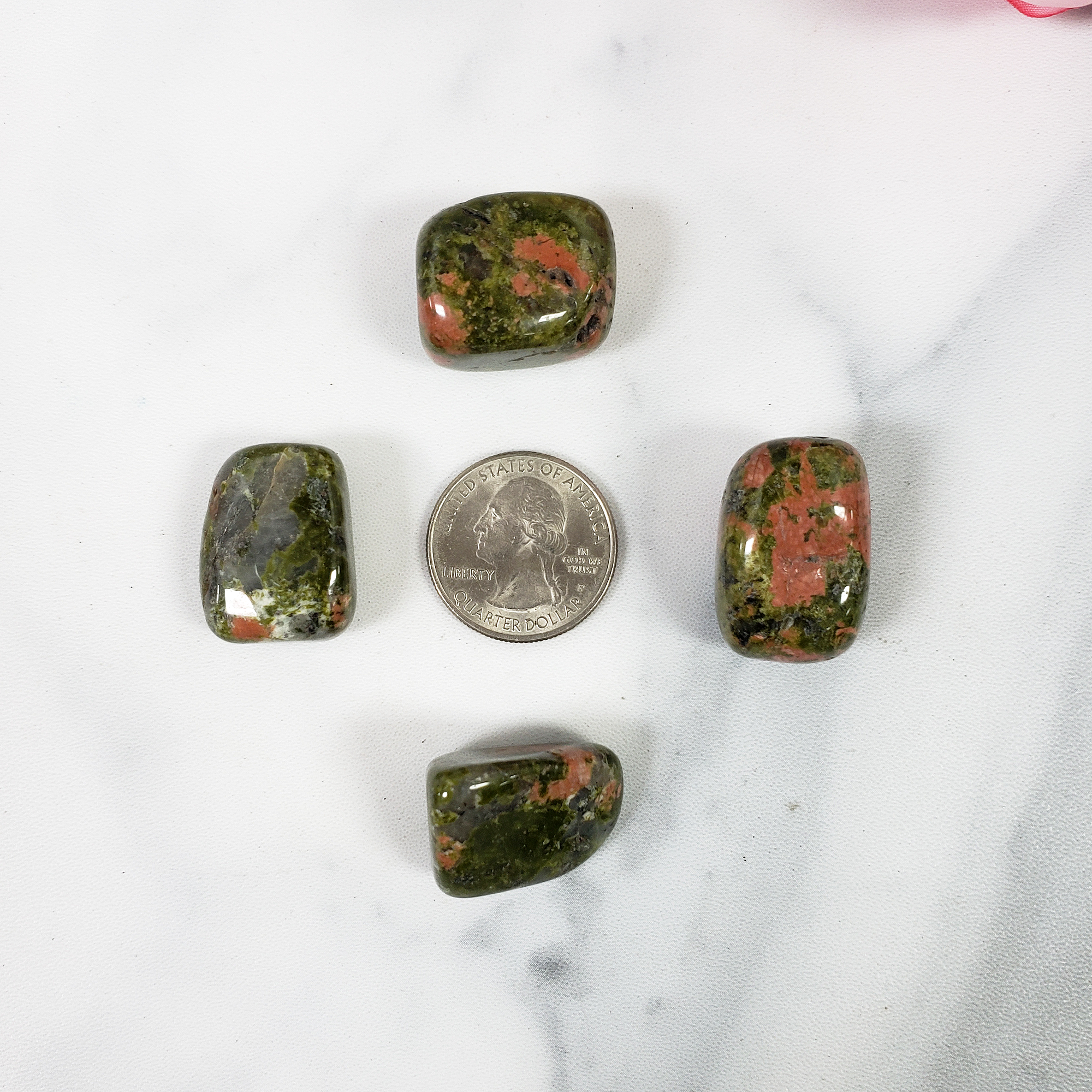 Unakite Stone Natural Crystal Tumbled Stone | One Stone - 3