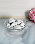 Howlite Natural Tumbled Stone - One Stone - In Glass Bowl
