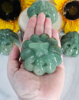 Green Aventurine Crystal Carving Natural Gemstone Jack-O-Lantern | Lucky Pumpkin - 4