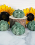 Green Aventurine Crystal Carving Natural Gemstone Jack-O-Lantern | Lucky Pumpkin