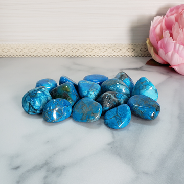 Turquenite Blue Howlite Dyed Tumbled Stone - One Stone