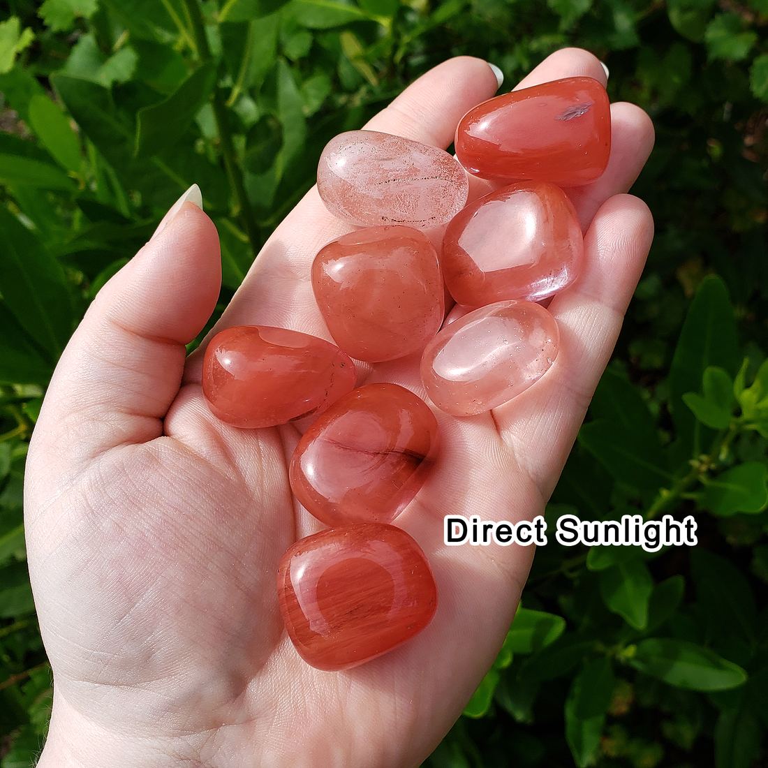 Strawberry Obsidian Manmade Tumbled Stone - One Stone - Outdoor Light