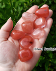 Strawberry Obsidian Manmade Tumbled Stone - One Stone - Outdoor Light