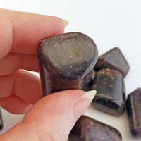 Star Ruby Corundum Polished Tumbled Gemstone - One Stone - Chatoyancy