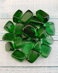Green Obsidian Manmade Tumbled Stone - One Stone - Polished Stones