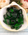 Green Obsidian Manmade Tumbled Stone - One Stone - In Shell