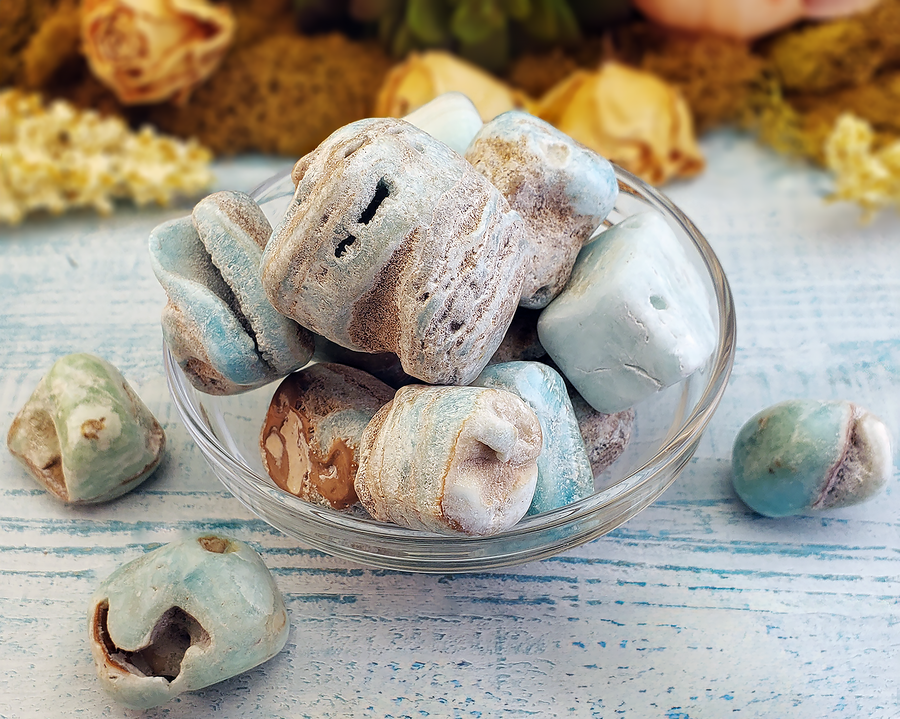Blue Aragonite Natural Tumbled Gemstone - One Stone