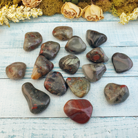 Seftonite Bloodstone Natural Tumbled Stone - Small One Stone - On Board