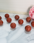 Red Jasper Natural Gemstone Sphere Crystal Orb Marble - One 30mm Sphere - Group of Red Jasper Crystal Orbs