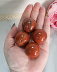 Red Jasper Natural Gemstone Sphere Crystal Orb Marble - One 30mm Sphere - Red Jasper Stone Balls in Hand