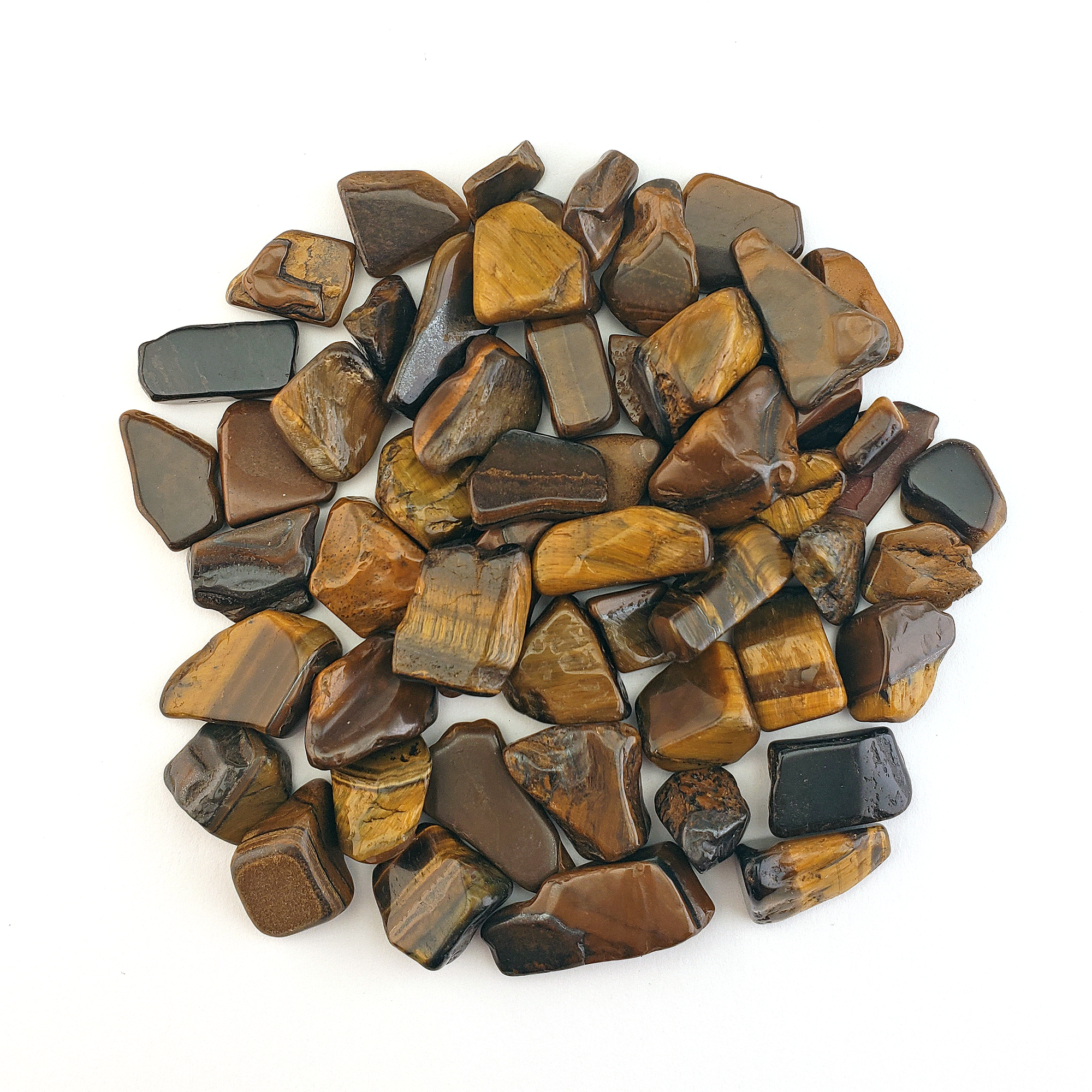 Freeform Tigers Eye Pebble Chips - By the Ounce