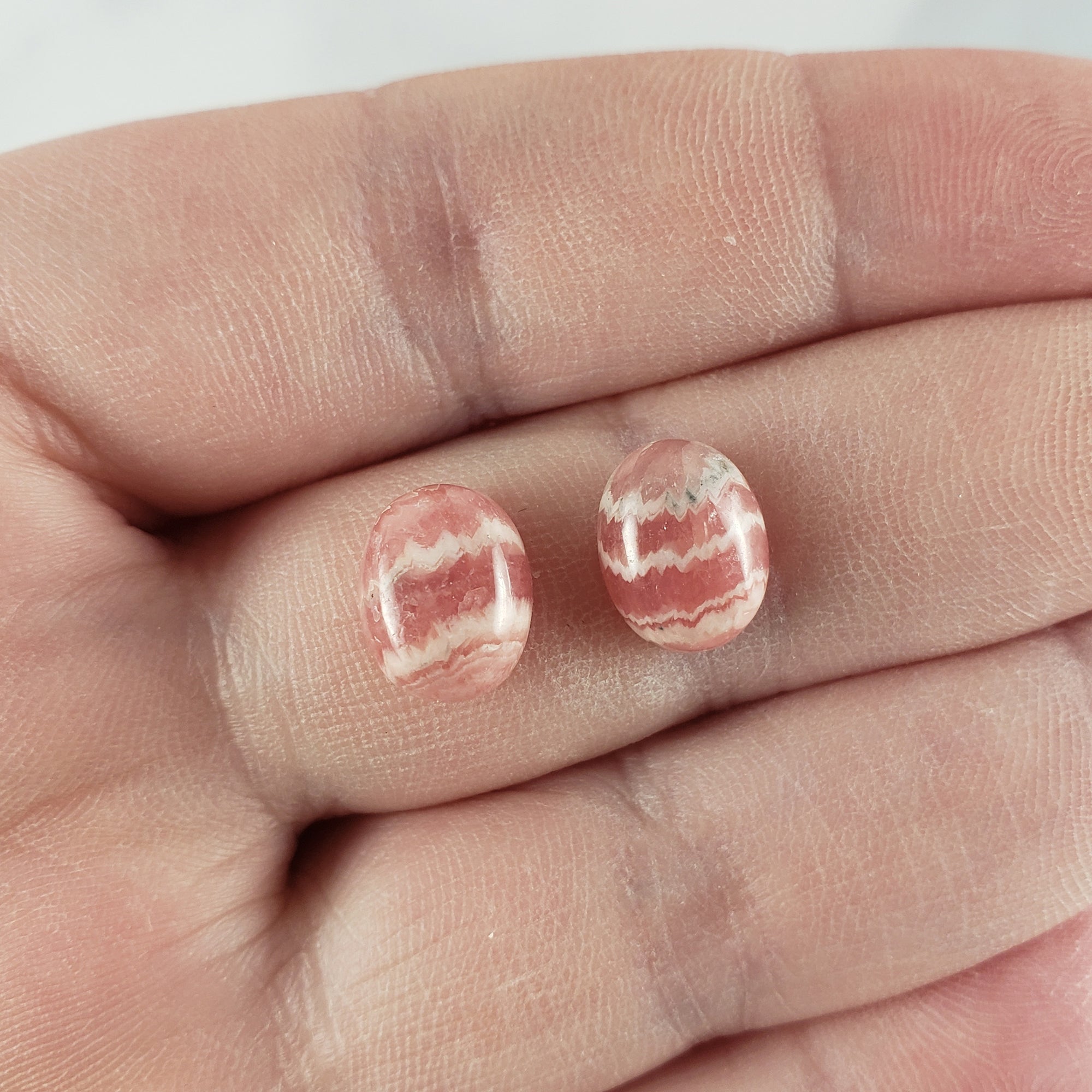 AAA Grade Rhodochrosite Crystal Oval Gemstone Natural Stone Cabochon | 10mm - 1