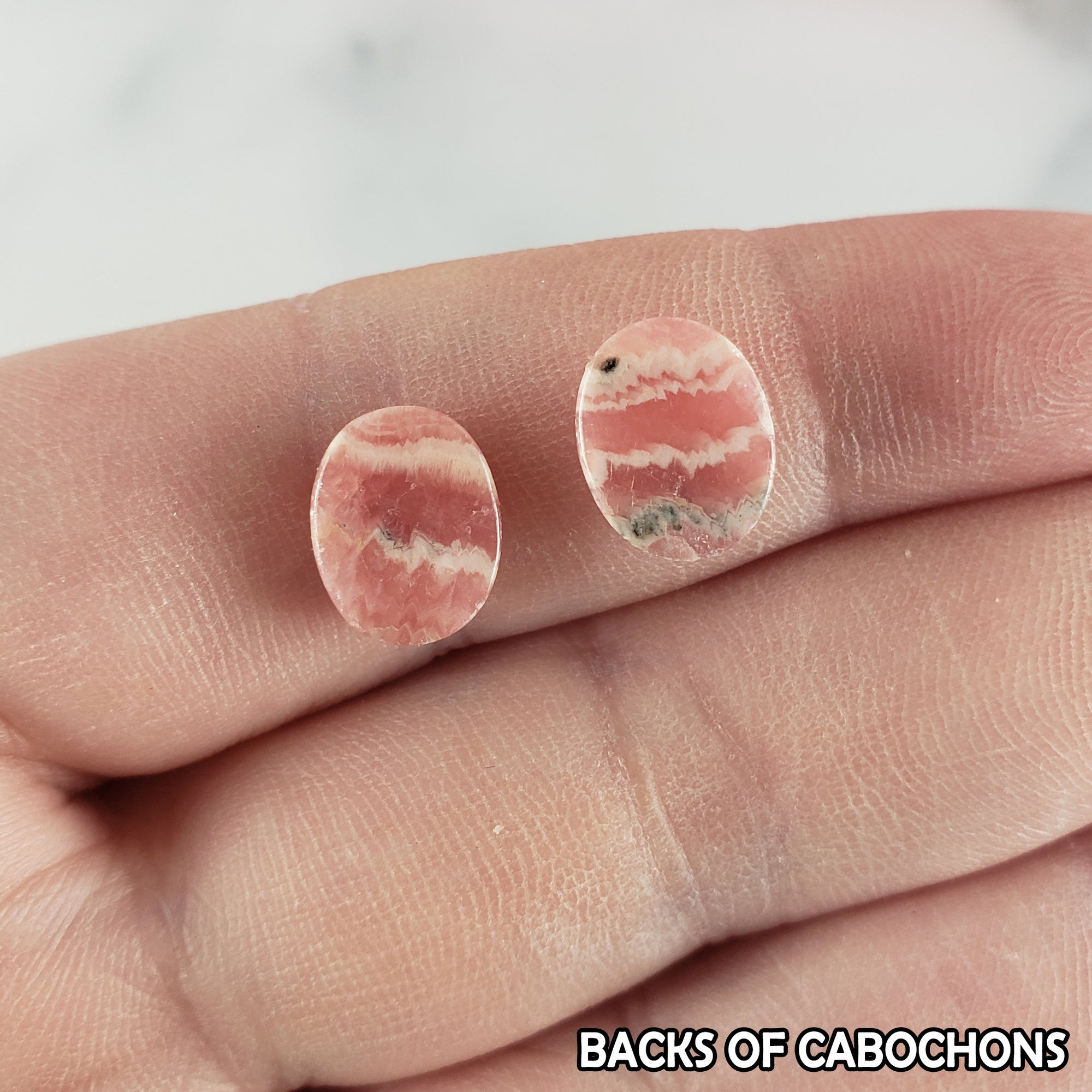 AAA Grade Rhodochrosite Crystal Oval Gemstone Natural Stone Cabochon | 10mm - 2